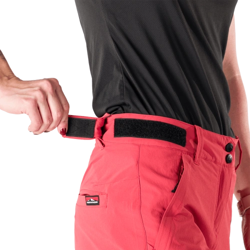 detail NORTHFINDER TRIA dámské trekové kalhoty 4-Way Stretch rychleschnoucí coral
