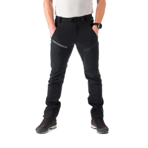 detail NORTHFINDER ATLAS NO-3811OR pánské softshellové kalhoty black