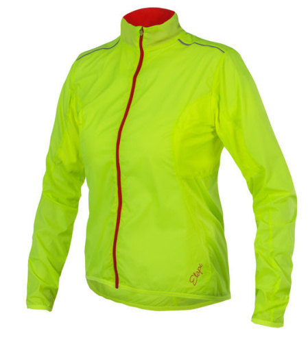 detail Dámská cyklistická bunda ETAPE GLORIA žlutá fluo