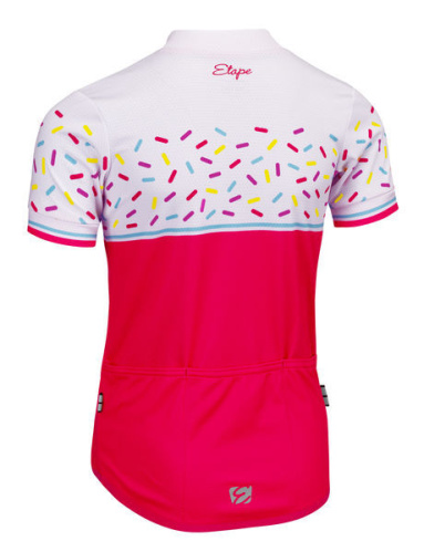 detail Dětský cyklistický dres ETAPE RIO růžová/bílá
