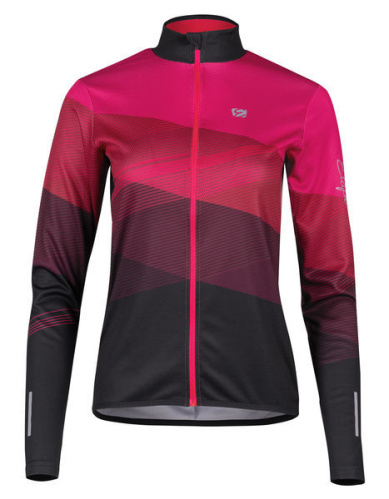 detail ETAPE GAIA dámský cyklistický dres magenta/černá