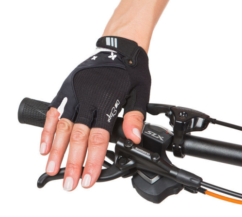 detail Dámské cyklistické rukavice ETAPE AMBRA černá/bílá