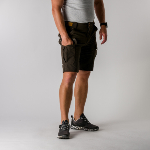 detail NORTHFINDER SAMIR BE-3360OR pánské strečové outdoor kraťasy mustang