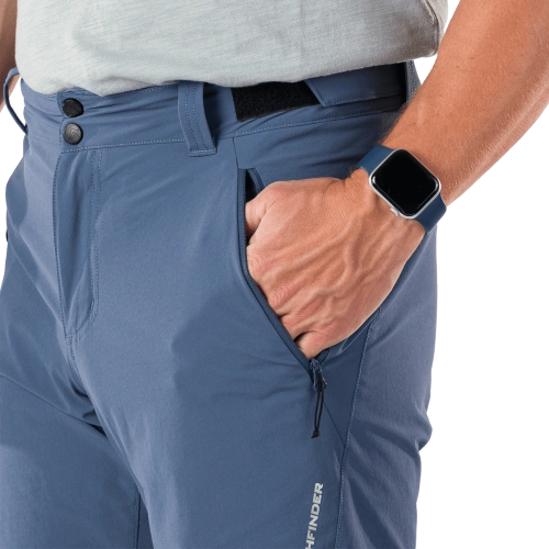 detail NORTHFINDER AMMAD BE-3526OR pánské rychleschnoucí turistické šortky jeans