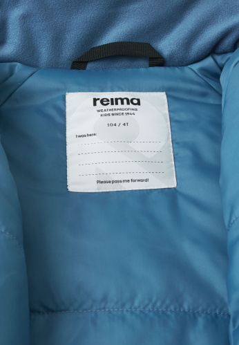 detail REIMA KURIKKA dětská zimní kombinéza s membránou blue ocean