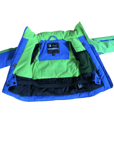 detail STUF CHARLIE dětská zimní souprava kalhoty+bunda modrá/zelená