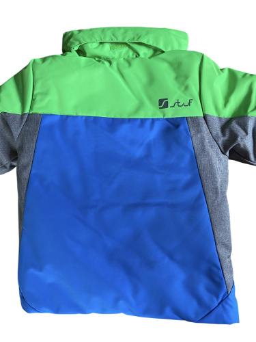 detail STUF CHARLIE dětská zimní souprava kalhoty+bunda modrá/zelená