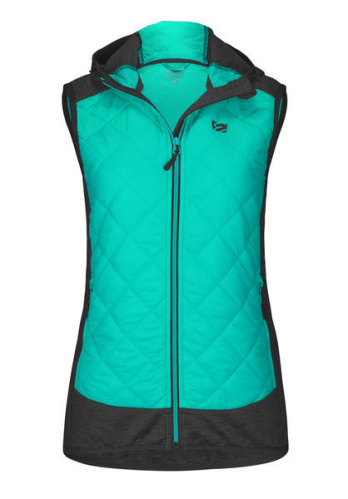 detail ETAPE ARTEMIS PRO 2.0 dámská zateplená vesta mint/černá
