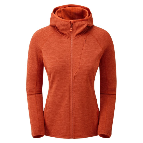 detail Dámská mikina s kapucí MONTANE Protium Hoodie paprika