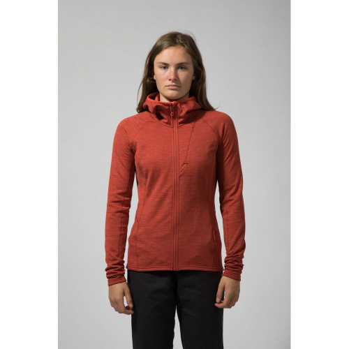 detail Dámská mikina s kapucí MONTANE Protium Hoodie paprika