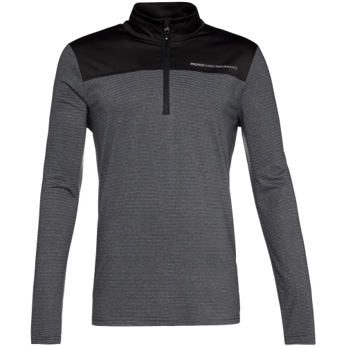 detail PROTEST pánská mikina 1/4 zip BLINK true black