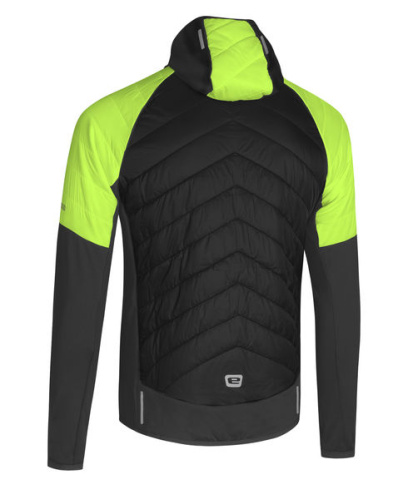 detail ETAPE CRUX PRO 2.0 pánská mikina s kapucí černá/žlutá fluo