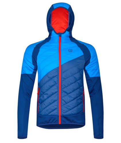 detail ETAPE CRUX PRO 2.0 pánská mikina s kapucí modrá/červená