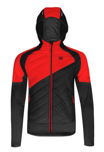 detail ETAPE CRUX PRO 2.0 pánská mikina s kapucí černá/červená