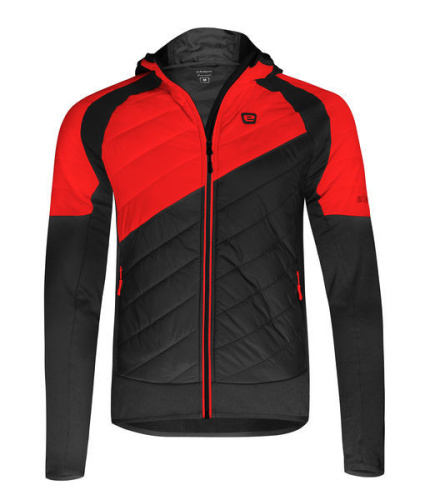 detail ETAPE CRUX PRO 2.0 pánská mikina s kapucí černá/červená