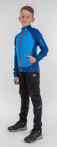 detail ETAPE ALEX dětská hybridní mikina modrá/červená