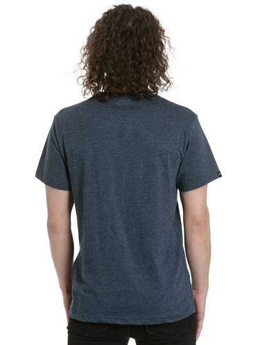 detail MEATFLY PODIUM navy heather pánské tričko