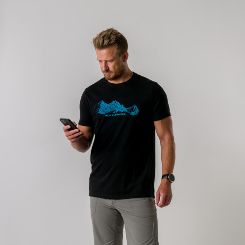 detail NORTHFINDER ELBERT TR-3819OR pánské tričko s potiskem černé