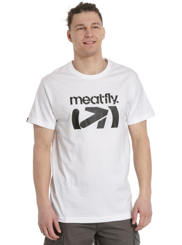 detail MEATFLY PODIUM pánské triko bílá