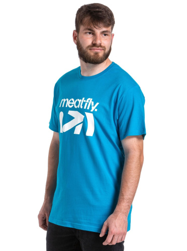 detail MEATFLY PODIUM pánské triko ocean blue