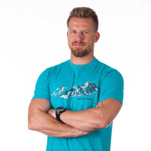 detail NORTHFINDER JEFF TR-3913OR pánské triko modrá