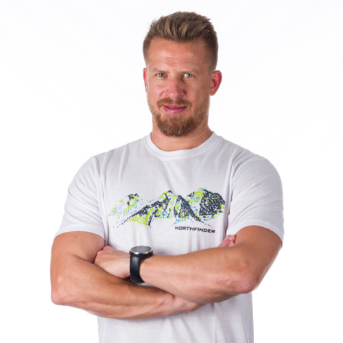 detail NORTHFINDER JEFF TR-3913OR triko pánské bílá