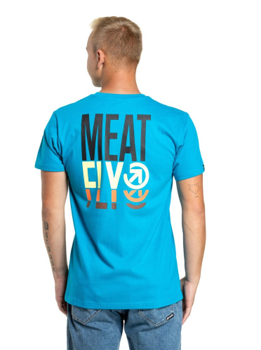 detail MEATFLY PHASE pánské tričko ocean blue