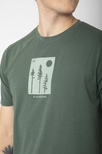 detail 2117 OF SWEDEN APELVIKEN 7855908500 pánské triko forest