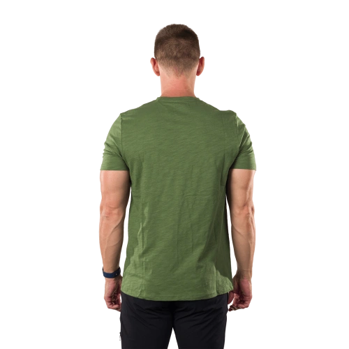 detail NORTHFINDER HERMO TR-5050OR pánské turistické tričko z organic cotton dark green