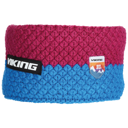 detail VIKING RIDDLE pletená čelenka modrá/fialová