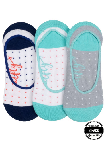 detail MEATFLY LOW SOCKS dámské ponožky 3 pack blue dots