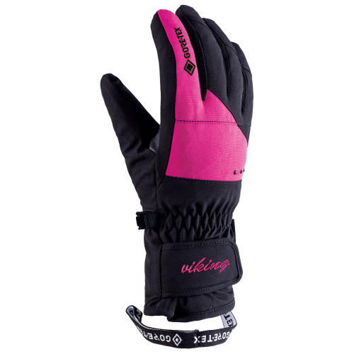 VIKING SHERPA GTX dámské lyžařské rukavice černá/růžová