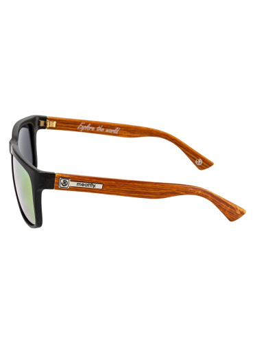 detail MEATFLY RONNIE sluneční brýle wood/blak 4/17/55