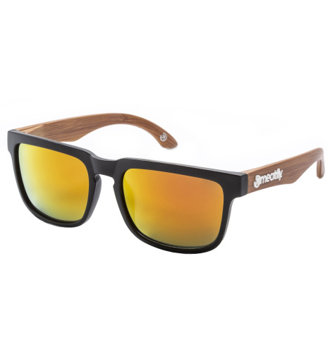 detail MEATFLY MEMPHIS sluneční brýle wood black 4/17/55