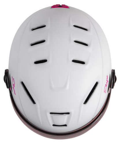 detail ETAPE RIDER PRO JR dětská lyžařská helma bílá/růžová mat 2023 vizor