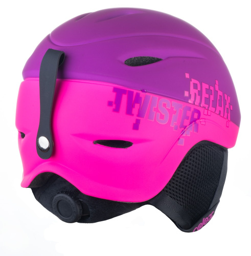 detail RELAX TWISTER RH18R dětská lyžařská helma fialová 22/23