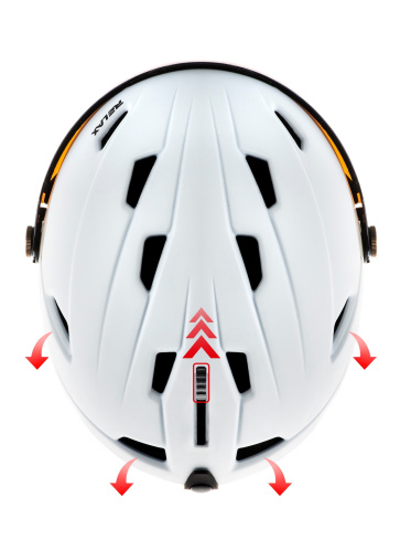 detail RELAX STEALTH RH24I lyžařská helma výměnný visor bílá 21/22