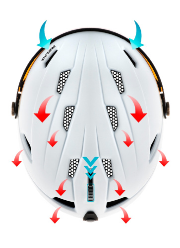 detail RELAX STEALTH RH24I lyžařská helma výměnný visor bílá 21/22