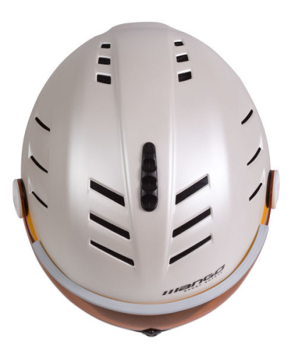 detail MANGO VOLCANO PRO dámská lyžařská helma s vizorem bílá perleť mat 2023