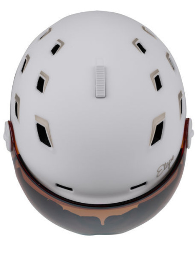 detail ETAPE MADONNA PRO dámská lyžařská helma bílá/prosecco mat 2025