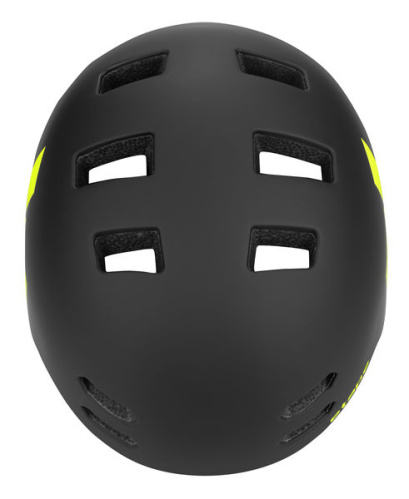 detail ETAPE BUDDY dětská cyklistická přilba černá/žlutá fluo mat 2024