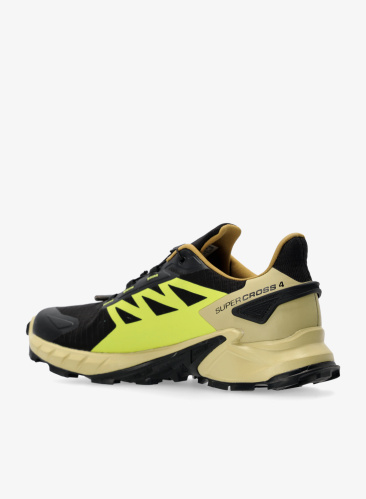 detail SALOMON SUPERCROSS 4 GTW pánská obuv black/leek green/acid lime
