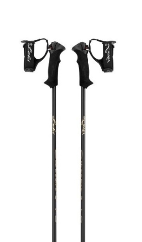 detail LEKI CARBON 14 S LADY 6406880 black/gold dámské sjezdové hole 19/20