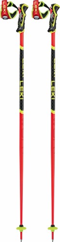 detail LEKI WCR SL 3D bright red/black/neon yellow sjezdové hole 24/25