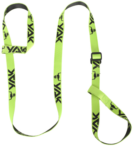 detail YAK popruh na nošení lyží zelený