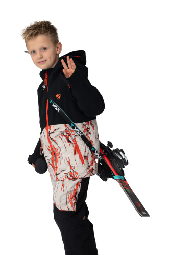 detail YAK popruh na nošení lyží zelený