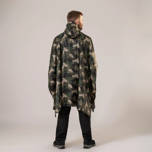 detail MAC IN A SAC poncho sbalitelná nepromokavá pláštěnka green camo