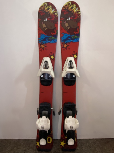 detail SPONGY JR + SALOMON C5 dětské sjezdové lyže červené - BAZAR