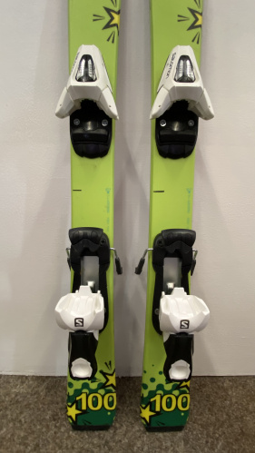 detail SPONGY JR + SALOMON C5 dětské sjezdové lyže zelené - BAZAR