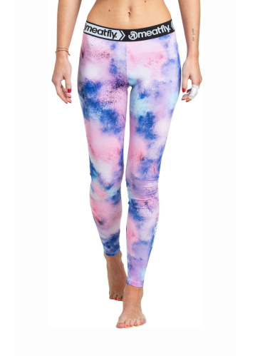 detail MEATFLY TARO THERMO PANTS dámské spodky purple aquarel